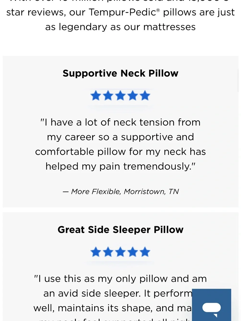 TEMPUR-Neck Pillow in White - size small - used twice